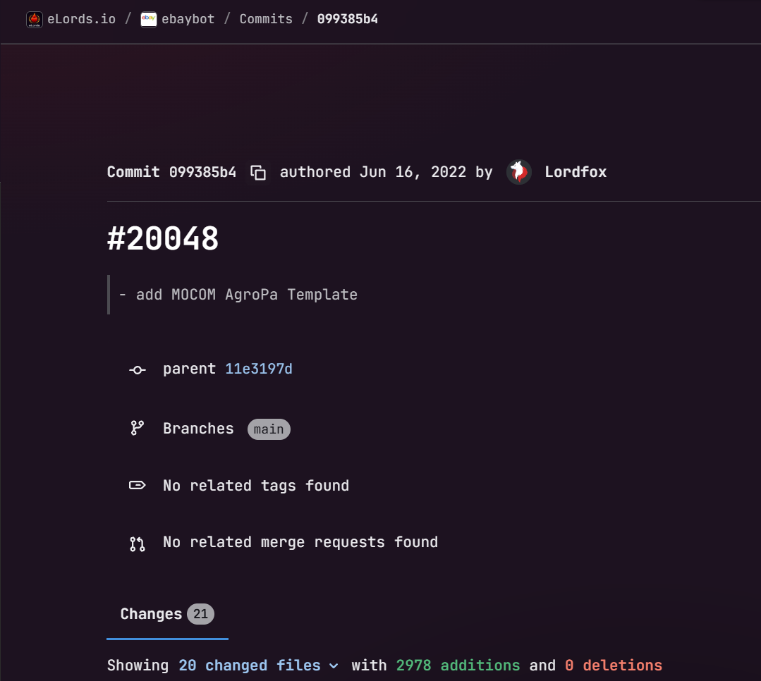 Historischer Repository-Beleg zum Initial Commit des eBayBot am 10. Januar 2022